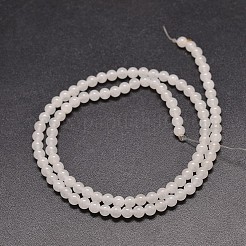 Chapelets de perle ronde en jade blanc naturel&nbsp;X-G-P072-08-6mm