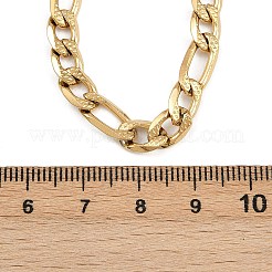 Collares de cadena fígaro de acero inoxidable 304 de 6 mm para mujer&nbsp;NJEW-G177-02G