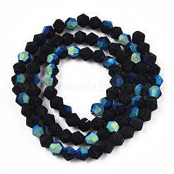 Imitano i fili di perle di vetro smerigliato bicono di cristallo austriaco&nbsp;GLAA-F029-TM2mm-A02