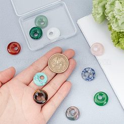 10pcs 10 Arten natürliche und synthetische Edelsteinanhänger&nbsp;G-NB0003-90