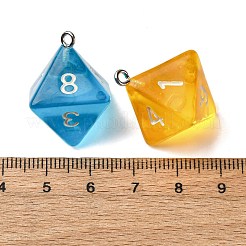 8 pendente in resina trasparente a sfaccettature&nbsp;RESI-S021-01B
