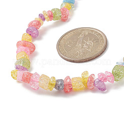 Colliers de perles de puces teintes de quartz craquelé synthétique&nbsp;NJEW-JN04275-04