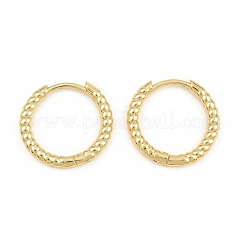 Latón pendientes de aro Huggie&nbsp;KK-CBA8324-18A-G
