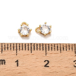 Pendentifs avec zircon cubiques à micro-pavés en laiton&nbsp;KK-H515-05G