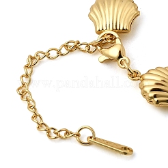 Strand 304 Edelstahl Muschel Meerestiere Gliederkette Armbänder&nbsp;BJEW-D359-15A-G