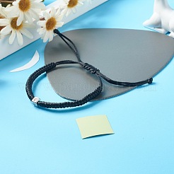 Würfel mit Herz Messing Micro Pave Zirkonia geflochtene Perlenarmbänder für Paare&nbsp;BJEW-JB06796