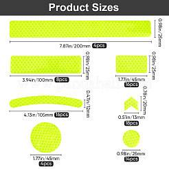 Autocollant réfléchissant en plastique imperméable&nbsp;DIY-WH0184-88A