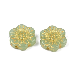 Peinture à cuisson et perles de verre entrelacées de métal doré&nbsp;DGLA-T004-09C