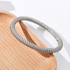 Bracciali elastici in acciaio inossidabile 304 per donna&nbsp;LS-BJEW-P315-02G-P