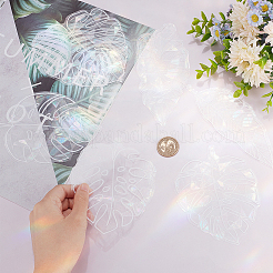 9 Stück Blatt bunter Sonnenfänger Regenbogenprisma elektrostatische Glasaufkleber&nbsp;DIY-WH0409-69G
