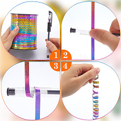 Cinta de plástico holográfica de 500 yarda.&nbsp;OCOR-WH20003-09B