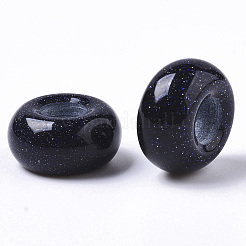 Synthetische blaue Goldstone europäische Perlen&nbsp;G-S359-072B