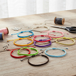 26 Set verstellbarer Armbänder aus geflochtenem Nylonband für Damen und Herren&nbsp;XS3159-1