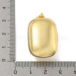Pendentifs médaillon en laiton et zircone cubique&nbsp;KK-N254-93E-G