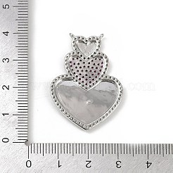 Pendentifs avec zircon cubiques à micro-pavés en laiton&nbsp;KK-M322-39P