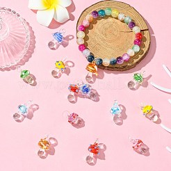 14pcs 7 Arten handgemachte Bunte Malerei-Anhänger&nbsp;LAMP-CJ0002-20