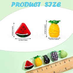 10 pz 5 stili serie frutta e verdura perline fatte a mano in vetro soffiato&nbsp;LAMP-SZ0001-55