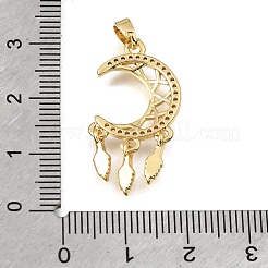 Pendenti in zirconi cubici trasparenti in micro pavè di ottone&nbsp;KK-C263-26A-G
