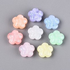 Perles acryliques transparentes bicolores lumineuses&nbsp;OACR-Q199-44
