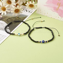 Set di bracciali regolabili con perline intrecciate in filo di nylon&nbsp;BJEW-JB06441