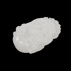 Natürliche weiße Jade geschnitzte Anhänger&nbsp;G-S384-01C