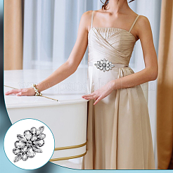 2 pz accessori per costumi con strass in vetro e fiori&nbsp;FIND-FG0004-81B