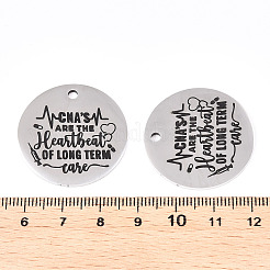 Pendentifs en acier inoxydable 201 anti-ternissement&nbsp;LS-STAS-T064-38P-24
