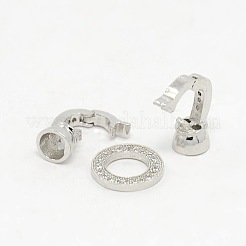 Messing-Mikro pflastern Zirkonia fach über Klammern&nbsp;ZIRC-P003-27P