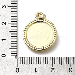 Messing Mikro ebnen Zirkonia Anhänger&nbsp;KK-C090-24G