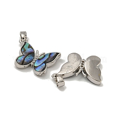 Gestell aus Messing mit Pflastersteinen aus natürlichen Paua-Muscheln&nbsp;KK-U025-02P-02