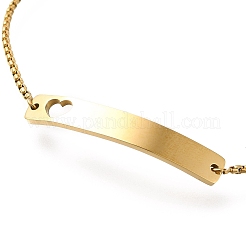 Bracelets coulissants à chaîne en acier inoxydable 304&nbsp;BJEW-M233-05G