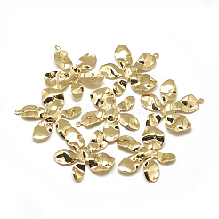 Pendentifs ondulés en laiton&nbsp;KK-T032-129G