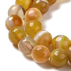Chapelets de perles en agate à rayures naturelles/agates à bandes&nbsp;G-A246-6mm-15