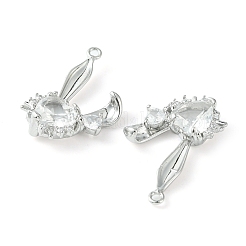 Pendentifs avec zircon cubiques à micro-pavés en laiton&nbsp;KK-L208-05P-01