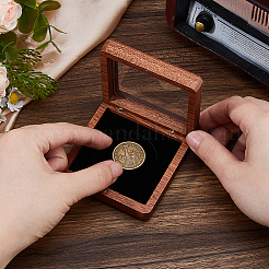 Caja de madera para monedas conmemorativas&nbsp;CON-WH0107-36A