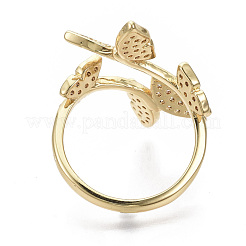 Micro allanar anillos de latón manguito de óxido de circonio cúbico&nbsp;RJEW-S044-074-NF
