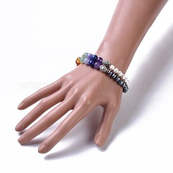 Bracelets élastiques en perles naturelles&nbsp;BJEW-JB04191