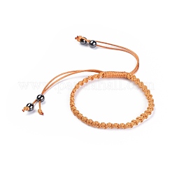 Braccialetti di corda intrecciati in poliestere cerato regolabili&nbsp;BJEW-JB04340