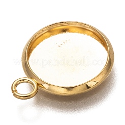 Cabochon-Fassungen für Anhänger aus Edelstahl 304&nbsp;STAS-Z030-01H-G