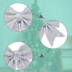 10 Stück Glitzer-Schaumstoff-Schleifen-Ornament-Zubehör&nbsp;FIND-GF0008-55C