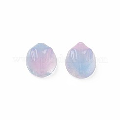 Perle di vetro verniciato a spruzzo trasparente bicolore&nbsp;GLAA-Q092-06-C03