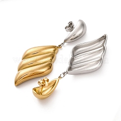 Orecchini pendenti in acciaio inossidabile 304&nbsp;EJEW-K296-02GP-03