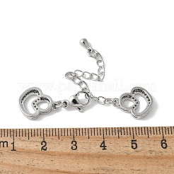 Kettenverlängerung aus Messing mit klarem Zirkonia&nbsp;KK-F893-14P