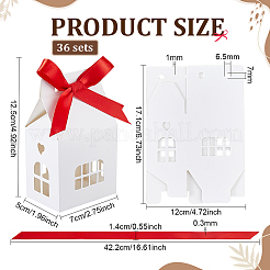 Geschenkboxen aus Papier in Hausform&nbsp;ABAG-WH0040-41B