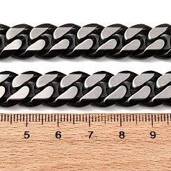 12 mm dicke Halsketten aus kubanischem Gliederkettenstahl 304&nbsp;NJEW-C099-04B-02