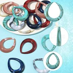24pcs 6 Farben Acryl große Anhänger&nbsp;OACR-FS0002-65