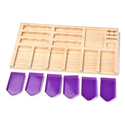 Rectangle en bois bricolage diamant peinture rack outil plateau de rangement&nbsp;DIY-L058-B01