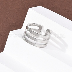Anelli aperti con polsino in acciaio inossidabile 304&nbsp;RJEW-P176-01P