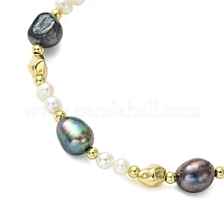 Bracciali da donna con perline d'acqua dolce coltivate naturali&nbsp;BJEW-JB13603-03