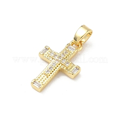 Pendenti in zirconi cubici trasparenti in micro pavè di ottone&nbsp;KK-P350-13C-G